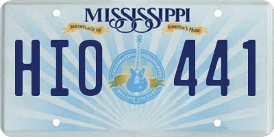 MS license plate HIO441