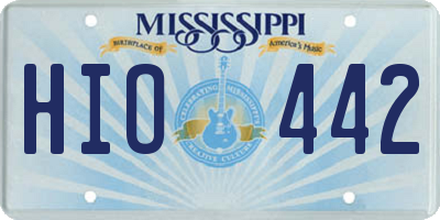 MS license plate HIO442
