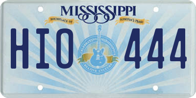 MS license plate HIO444
