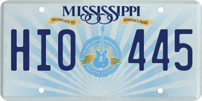 MS license plate HIO445