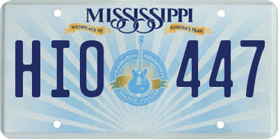 MS license plate HIO447