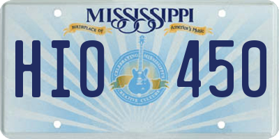 MS license plate HIO450