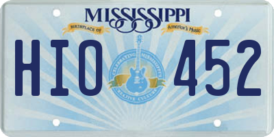 MS license plate HIO452
