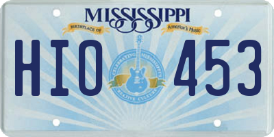 MS license plate HIO453