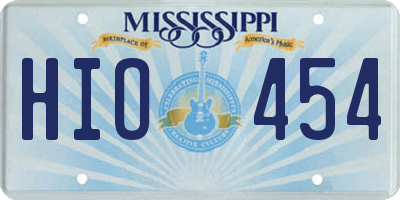MS license plate HIO454