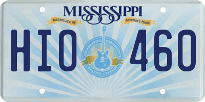 MS license plate HIO460