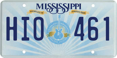 MS license plate HIO461