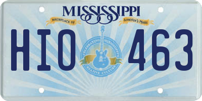 MS license plate HIO463