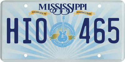 MS license plate HIO465