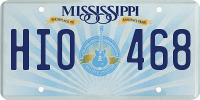 MS license plate HIO468