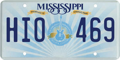 MS license plate HIO469