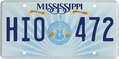 MS license plate HIO472