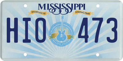 MS license plate HIO473