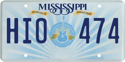 MS license plate HIO474