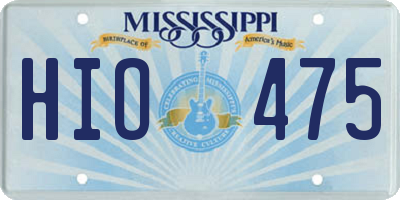 MS license plate HIO475