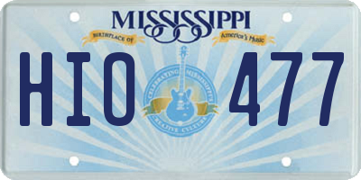 MS license plate HIO477