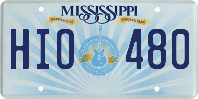 MS license plate HIO480