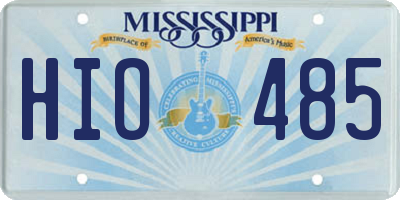 MS license plate HIO485