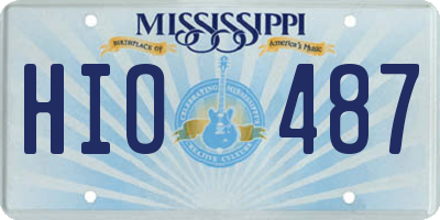 MS license plate HIO487
