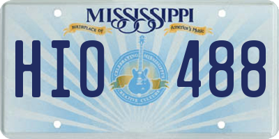 MS license plate HIO488