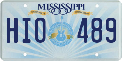 MS license plate HIO489