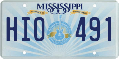 MS license plate HIO491