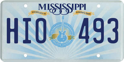 MS license plate HIO493