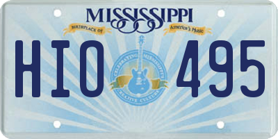 MS license plate HIO495
