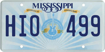 MS license plate HIO499