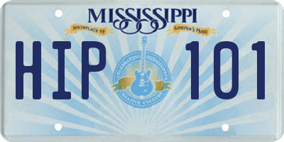 MS license plate HIP101