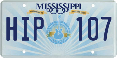 MS license plate HIP107