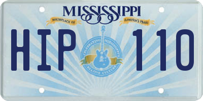 MS license plate HIP110