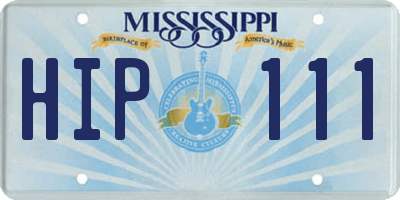 MS license plate HIP111