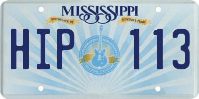 MS license plate HIP113