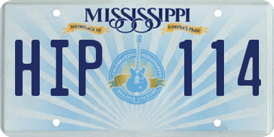 MS license plate HIP114