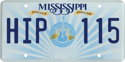 MS license plate HIP115