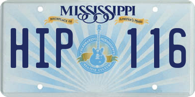 MS license plate HIP116