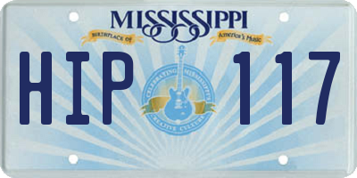MS license plate HIP117