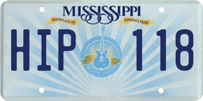 MS license plate HIP118