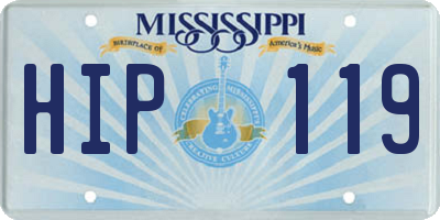 MS license plate HIP119