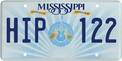 MS license plate HIP122