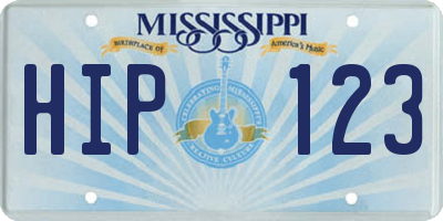 MS license plate HIP123