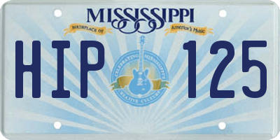 MS license plate HIP125