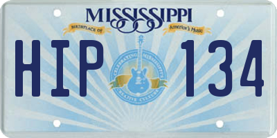 MS license plate HIP134