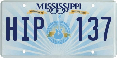 MS license plate HIP137
