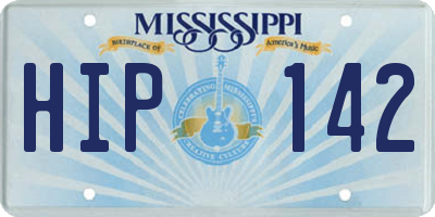 MS license plate HIP142
