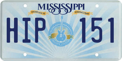 MS license plate HIP151