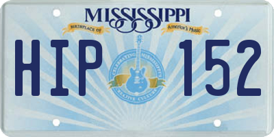 MS license plate HIP152