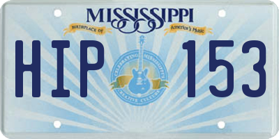 MS license plate HIP153