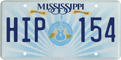 MS license plate HIP154
